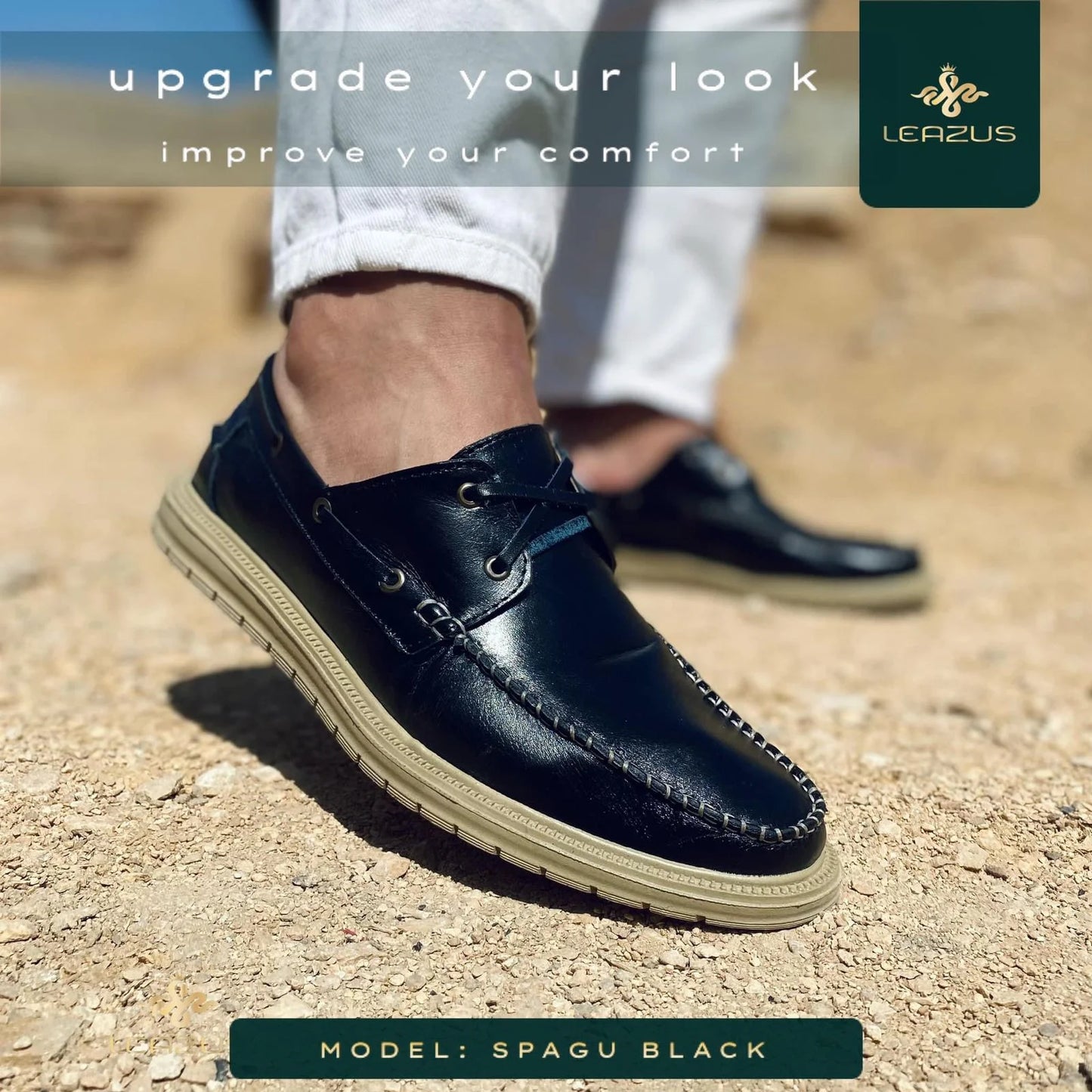 Leather Casual Shoes – SPAGU Black