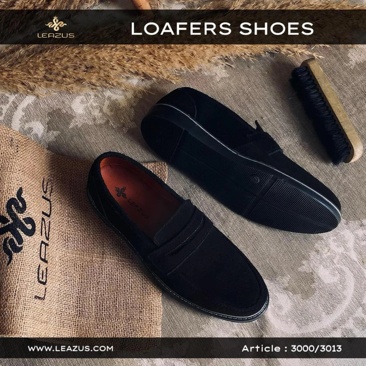 Leather Suede Loafer shoes – S-3013
