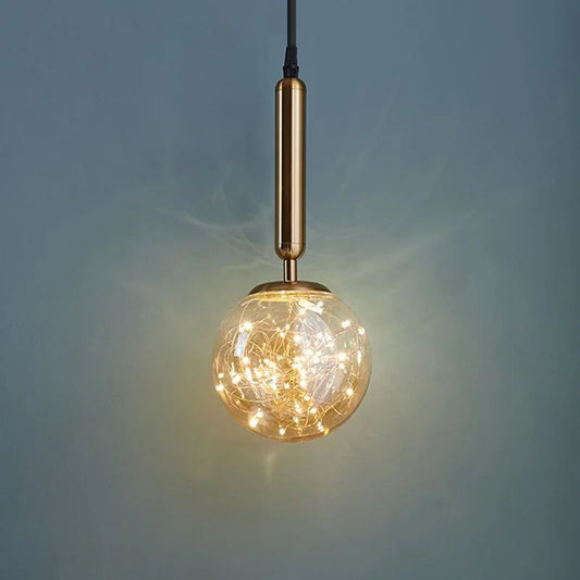 ‎Round Pendant - Gold LED (Code:660)‎
