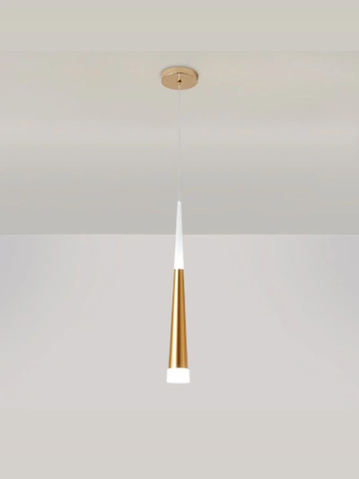 LED single pendant - shiny gold (code: 674)