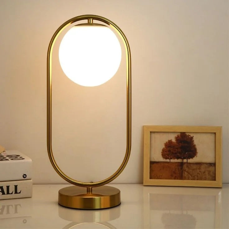 Oval Table lamp - shiny gold - (code:257)