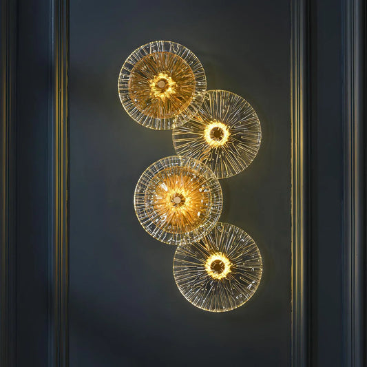 Round glass wall lamp -Code : 378