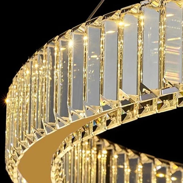 ‎Round Chandelier Stainless Steel*Crystal 349:Code‎