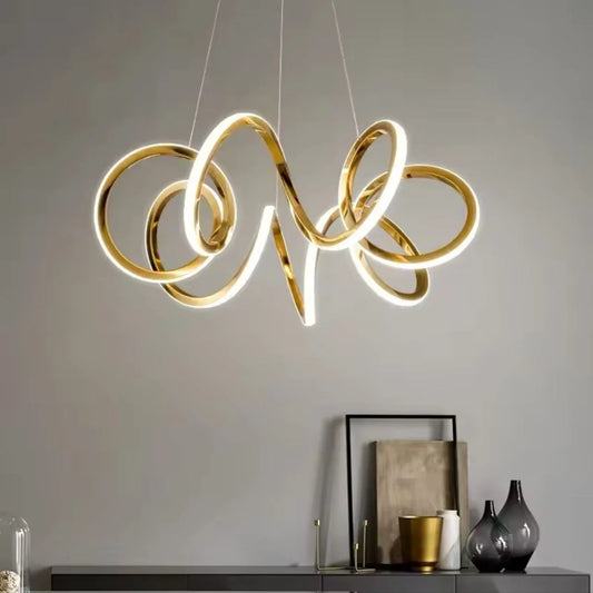 ‎Gold LED chandelier – (code:420)‎