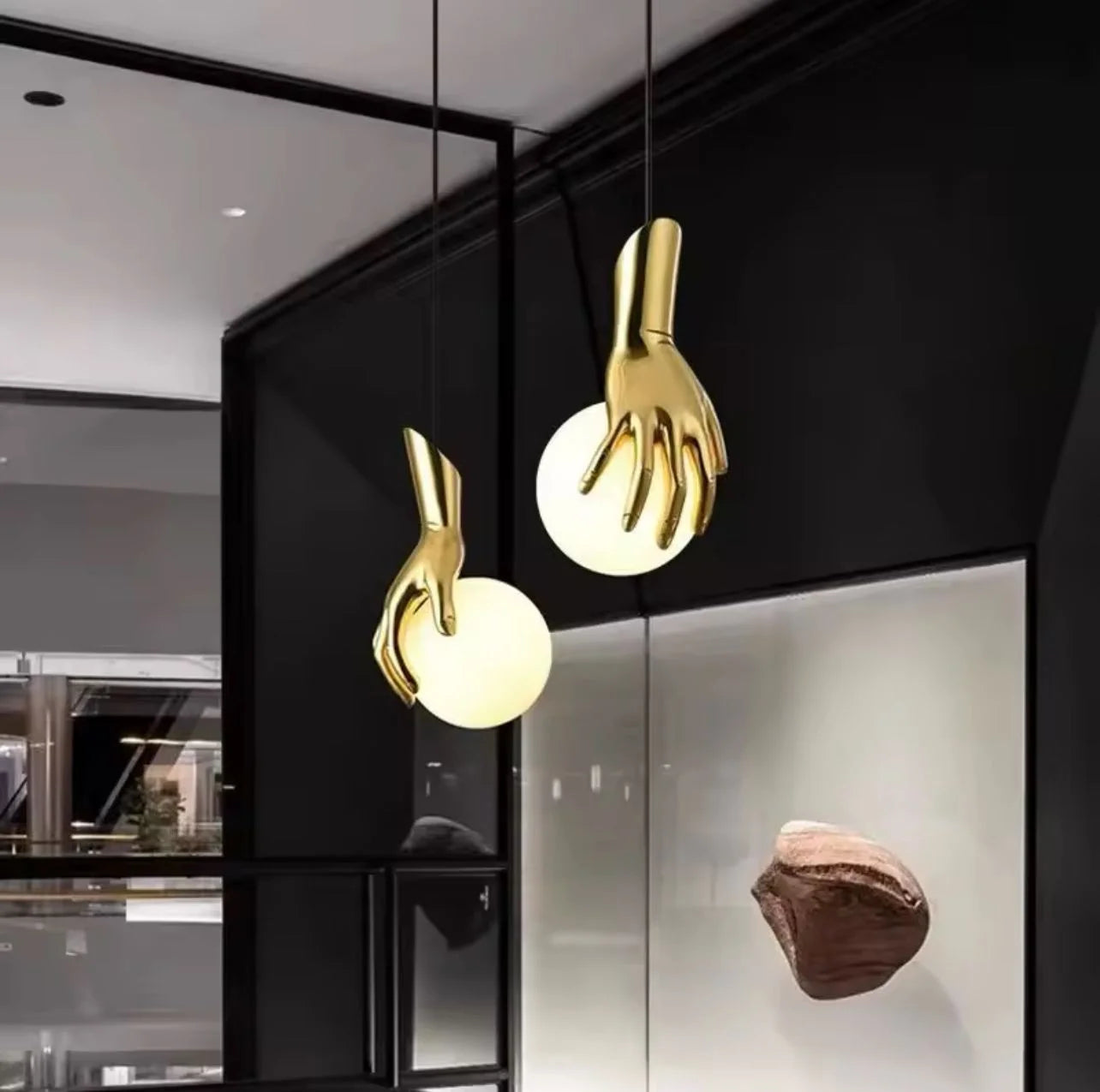 Palm pendant - shiny gold - (code:347)