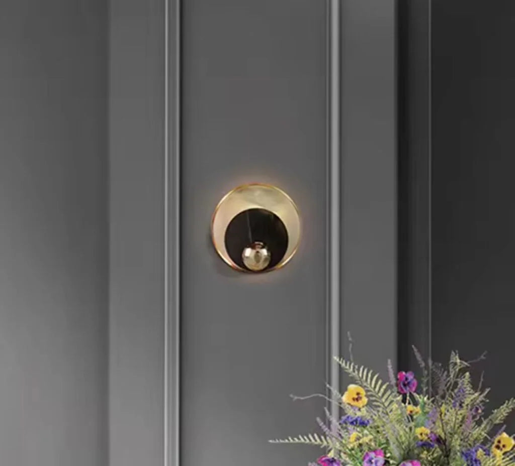 Black and gold circular applique - (code:463)