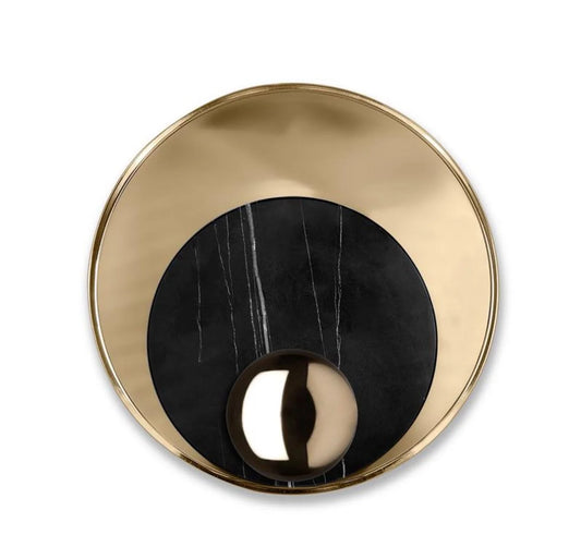 Black and gold circular applique - (code:463)