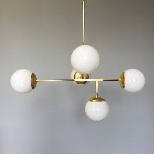 Five bulb random chandelier- Shiny gold-Code 102