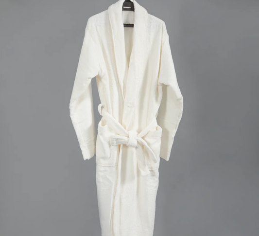 Bathrobe, Cotton -  White