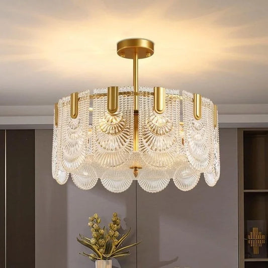 ‎Round decorative glass chandelier – (code:221)‎