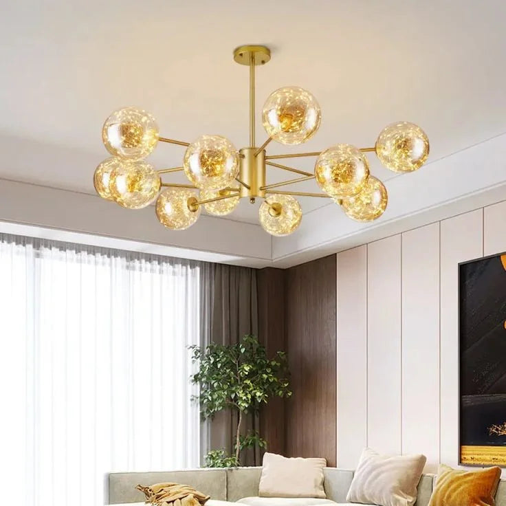 Led barrel chandelier*shiny gold/code:580