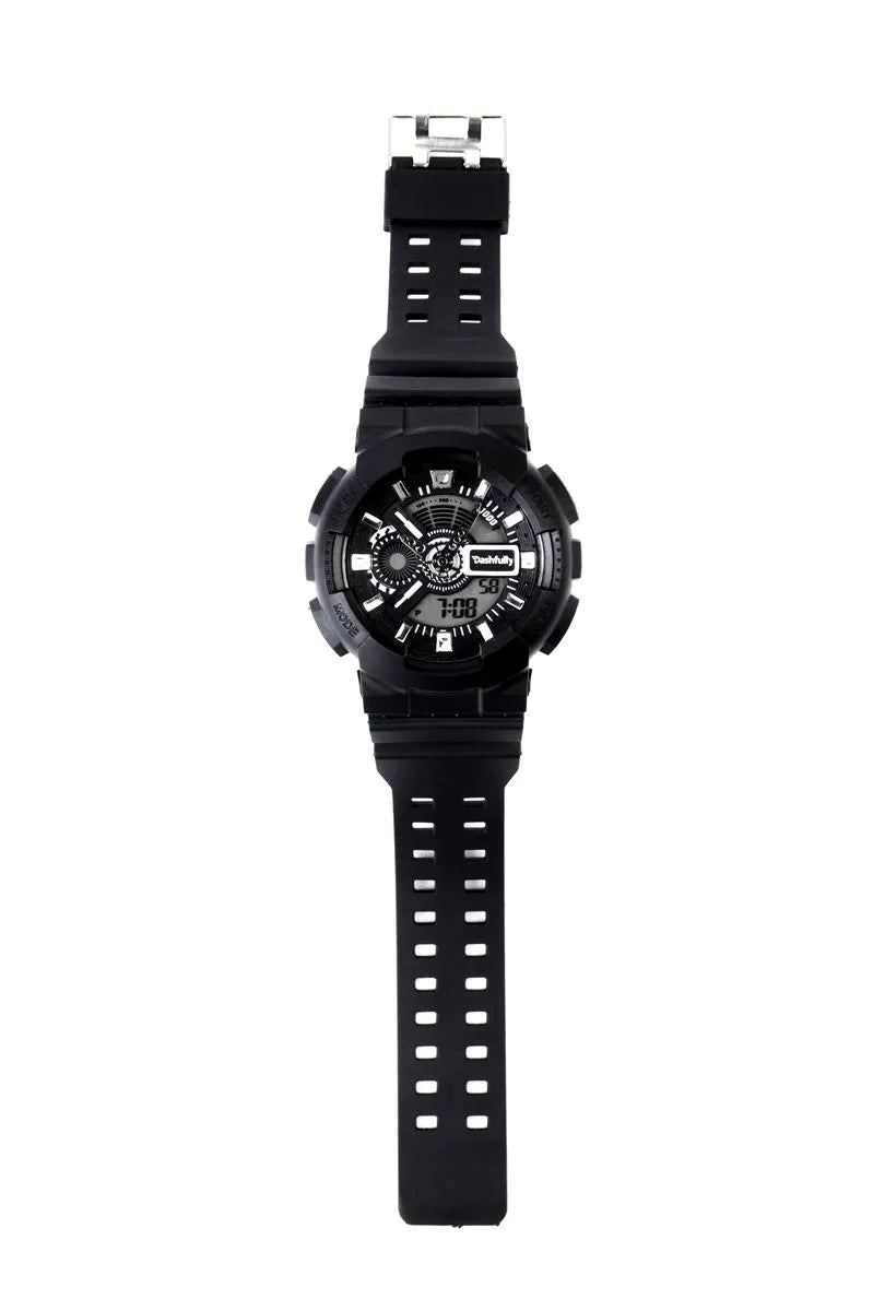 dashfully Children Watch Outdoor Sports Kids Watches LED Digital-DFM1726M-B