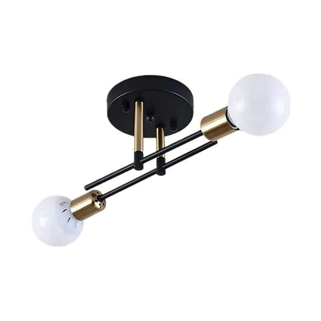 ‎Ceiling Lamp 25×50 cm - Black & Gold (Code:011)‎