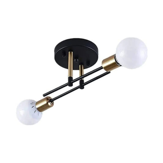‎Ceiling Lamp 25×50 cm - Black & Gold (Code:011)‎