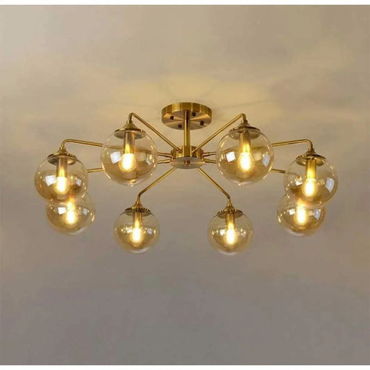 ‎Chandelier 8 inverted shield – shiny gold (code:186)‎