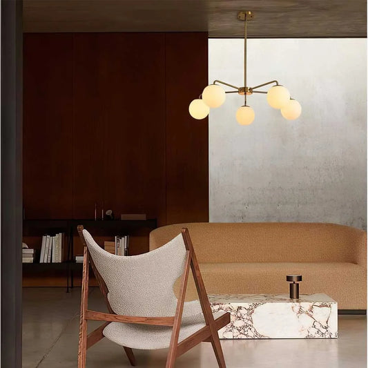 ‎Chandelier 5 shields inverted - shiny gold - (Code: 187)‎