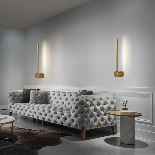 LED wall lamp - shiny gold 086