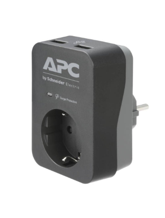 APC Essential SurgeArrest 1 Outlet 2 USB Ports Black 230V Germany