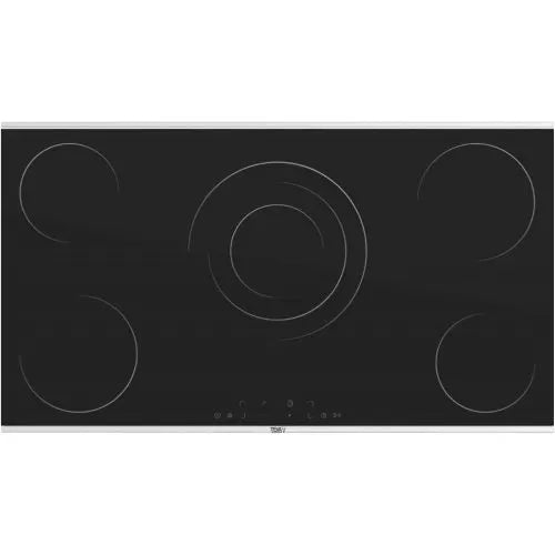 TEVA built-in Black Glass Body Vitroceramic hob, electric touch control, 90 cm, 8 ml, 5 cooking zones, Turkey