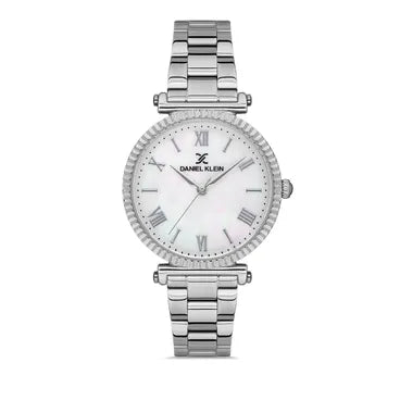 Daniel klien Classic Watch With Stainless Steel Strap For Women Analog 32 mm Silver - DK.1.13210-1