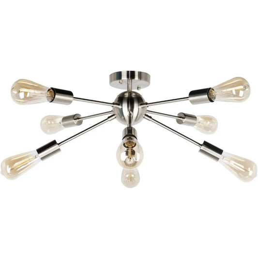 ‎Shams Chandelier 8 Shield – Shiny Silver (Code:328)‎