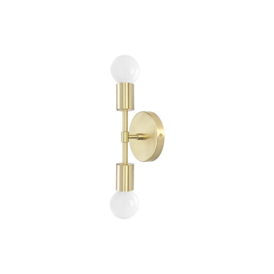 Double brass wall lamp - shiny gold - (code:146)