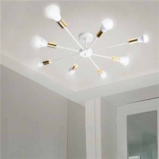 ‎Chandelier 8 Shield – White * Gold – (Code:163)‎