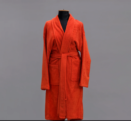 Bathrobe, Cotton - Orange